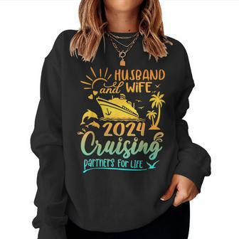 Family Wife And Husband Cruise 2024 Matching Honeymoon Women Sweatshirt - Thegiftio UK