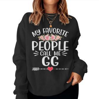 My Favorite People Call Me Gg Floral Mother's Day Women Sweatshirt - Monsterry UK