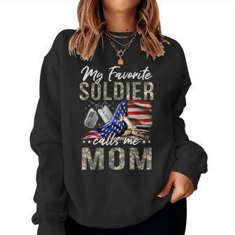 My Favorite Soldier Calls Me Mom Us Army Graduation Mom Women Sweatshirt - Thegiftio UK