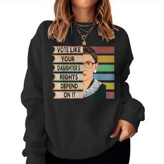 Feminist Ruth Bader Ginsburg Rbg Quote Girl With Book Women Women Sweatshirt | Mazezy