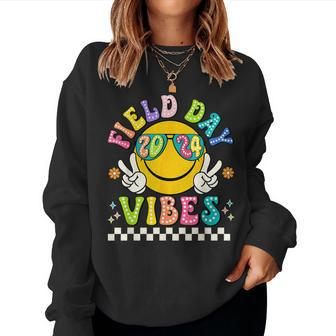 Field Day Vibes 2024 Field Trip Fun Day Teacher Student Women Sweatshirt - Monsterry DE