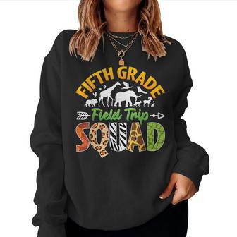 Fifth Grade Zoo Field Trip Squad Matching Teacher Students Women Sweatshirt - Seseable