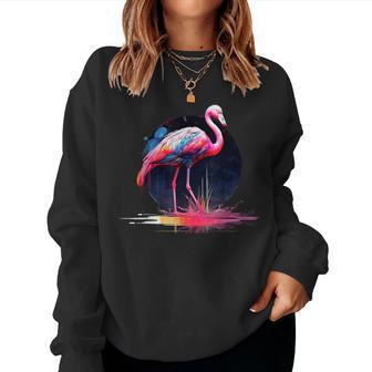 Flamingo Kunstwerk Tierliebhaber Kunst Tier Flamingo Sweatshirt Frauen - Geschenkecke