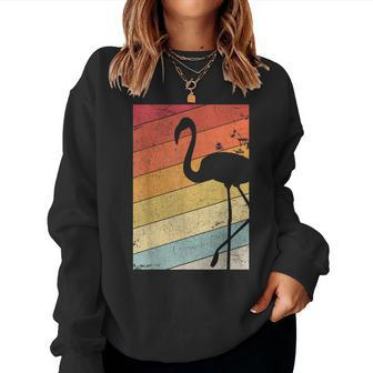 Flamingo Retro Style Women Sweatshirt - Seseable