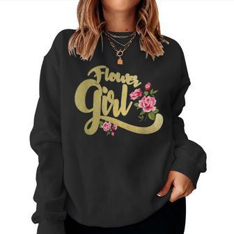 Flower Girl Bride Groom Wedding Party Women Sweatshirt - Monsterry UK