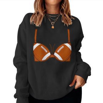 Football Ball Bra Joke Sport Player Athlete Girl Women Women Sweatshirt - Monsterry