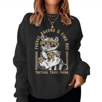 Forage Around & Find Out Tactical Trash Panda Women Sweatshirt - Seseable