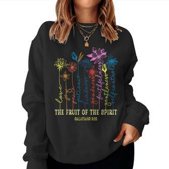 The Fruit Of The Spirit Galatians 5 22 Floral Christian Women Sweatshirt - Monsterry UK