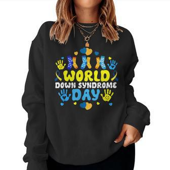 321 World Down Syndrome Day 2024 Groovy Meme Women Sweatshirt - Seseable