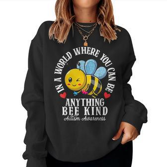 Autism Awareness Bee Kind Autistic Cute Autism Be Kind Women Sweatshirt | Mazezy AU
