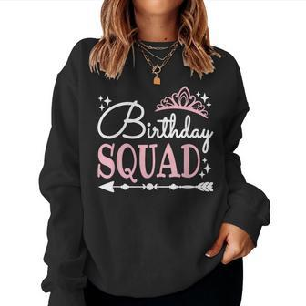 Birthday Squad Party Bday Queen Cute Girls Women Sweatshirt - Seseable