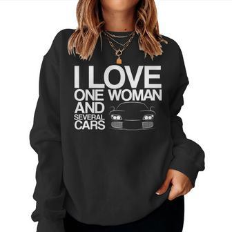 Car Guy I Love One Woman And Several Cars Women Sweatshirt - Monsterry AU