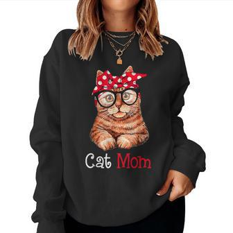 Cat Mom Cat Lovers Mother's Day Mom Mothers Women Sweatshirt - Seseable