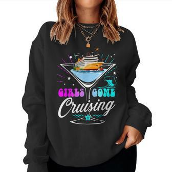 Cruising Squad 2024 Girls Gone Cruising Girl Love Trip Women Sweatshirt - Monsterry CA