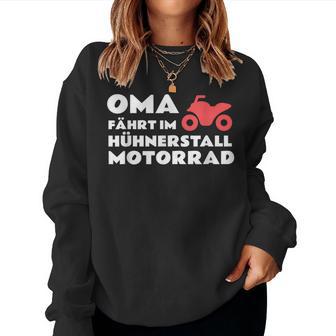 With Grandma Rides Im Hühnerstall Motif Sweatshirt Frauen - Geschenkecke