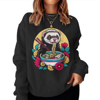 Ferret Lover Weasel Mammal Wildlife Animal Women Sweatshirt - Monsterry