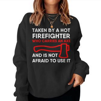 Firefighter Boyfriend Girlfriend Husband Wife Gag Women Sweatshirt - Monsterry UK