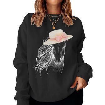 Hat Derby Day 2024 Cute Horse Derby Party 150Th Women Sweatshirt - Monsterry UK