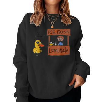 Ice Fresh Lemonade Got Any Grapes Duck Women Sweatshirt - Thegiftio UK