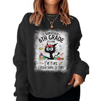 Last Day Of School I Survived 6Th Grade 6 Grade Women Sweatshirt - Seseable