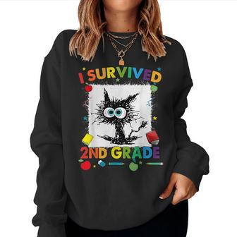 Last Day Of Second 2Nd Grade I Survived 2Nd Grade Women Sweatshirt - Monsterry UK