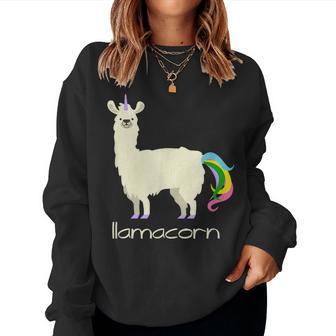 Llama & Unicorn T By Llamacorn Women Sweatshirt - Monsterry