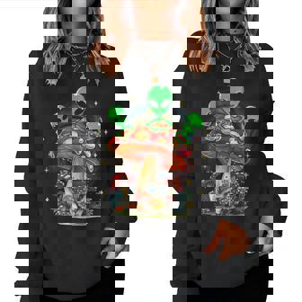 Magic Mushroom Alien Trippy Shroom Lsdweed Acid Trip Women Sweatshirt - Thegiftio