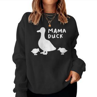 Mama Duck Mother T I Duckling Babies Mom Of 2 Women Sweatshirt - Monsterry AU