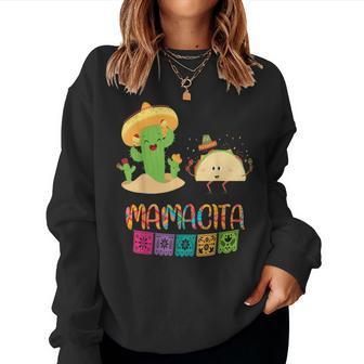 Mexican Fiesta Cinco De Mayo Mamacita Tacos Cactus Women Sweatshirt - Monsterry