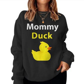 Mommy Duck Rubber Duck Mom Women Sweatshirt - Monsterry AU