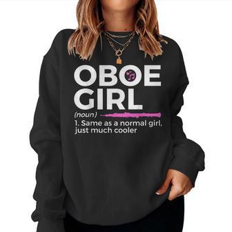 Oboe Girl Definition Oboe Women Sweatshirt - Monsterry