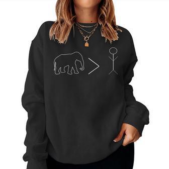 Sarcastic Elephant Lover An Over People For Eww People Women Sweatshirt - Monsterry CA