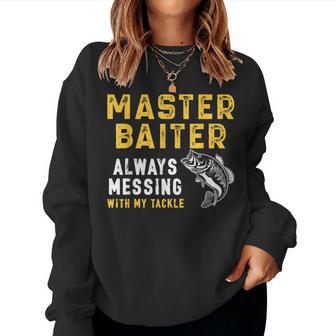 Saying-Master Baiter Fishing Fishermen Women Women Sweatshirt - Thegiftio UK