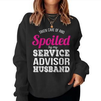 Service Advisor Wife Wedding Anniversary Women Sweatshirt - Monsterry