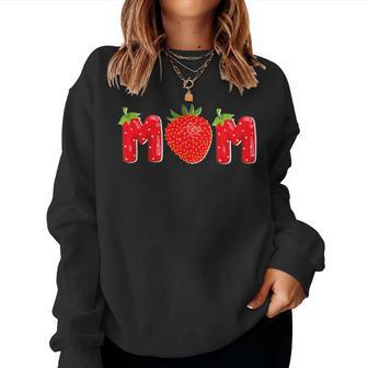 Strawberry Mom Fruit Birthday Family Matching Women Sweatshirt - Monsterry