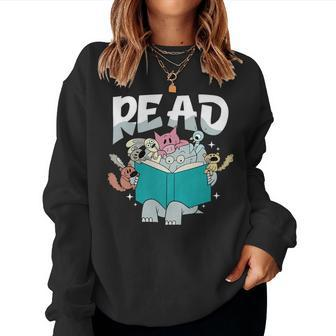 Teacher Library Read Book Pigeon Wild Animal Bookish Women Sweatshirt | Seseable CA