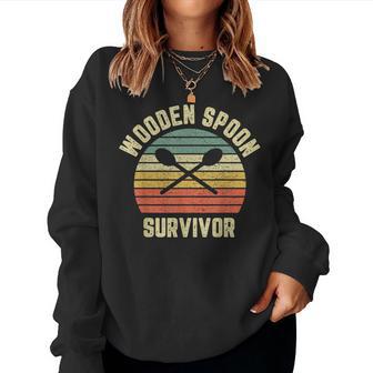 Wooden Spoon Survivor Retro Adult Novelty Sarcastic Women Sweatshirt - Monsterry