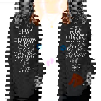 From Fur Mama To Baby Mama Est 2024 Baby Mama To Be 2024 Women Sweatshirt - Monsterry