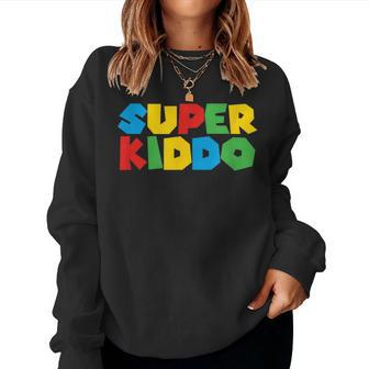 Gamer Son Super Kid Gaming Kiddo Matching Dad & Mom Women Sweatshirt - Thegiftio UK