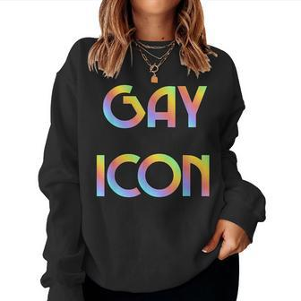 Gay Icon Legend Rainbow Flag Pride Lgbt Meme Queer T-S Women Sweatshirt - Monsterry AU