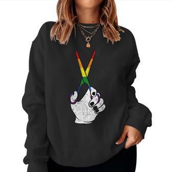 Gay Pride Hair-Stylist Lgbt-Q Barbder Hair-Dresser Women Women Sweatshirt - Monsterry CA