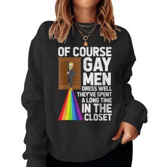 Gay Pride For Rainbow Joke Lgbt Gag Women Sweatshirt - Thegiftio UK