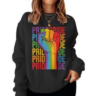 Gay Pride Rainbow Orgullosamente Orgulloso Apoyo Fuerte Regalo De Igualdad Sudadera Mujer - Regaloses