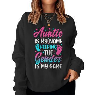 Gender Reveal For A Keeper Of The Gender Aunt Women Sweatshirt - Monsterry
