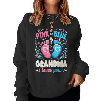 Gender Reveal Party Grandma Baby Announcement Women Sweatshirt - Seseable