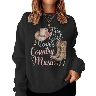 This Girl Loves Country Music Women Sweatshirt - Monsterry AU