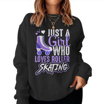 Girl Loves Roller Skating Roller Skate Girl Women Sweatshirt - Thegiftio UK