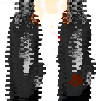 Girl Power Pin Up Bras Tatoué Rétro Vintage Rosie Tattoo Women Sweatshirt - Cadeauxyz