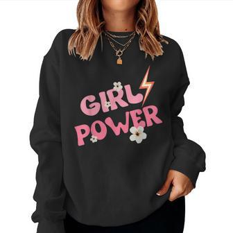 Girl Power Vintage For Strong Women Women Sweatshirt - Monsterry