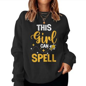 This Girl Can Spell Spelling Bee Speller Champion Women Sweatshirt | Mazezy